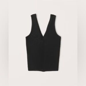 Abercrombie & Fitch Black V-Neck Sweater Tank